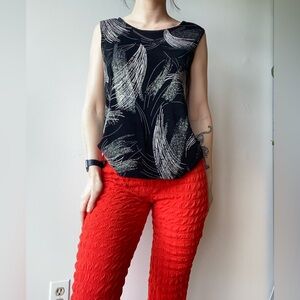 Artex vintage top sleeveless black sparkly size M